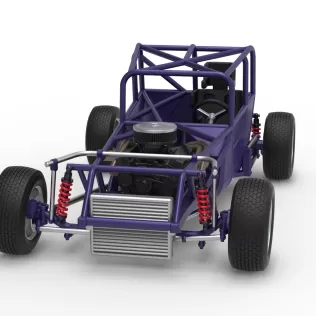 Canadian vintage modified stock car Base Scale 1:25 - Model thumbnail 5