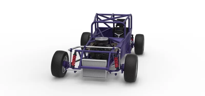 Canadian vintage modified stock car Base Scale 1:25 - Model preview 5