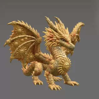 ☀ Sunfire Celestial Dragon STL File for 3D Print - Model thumbnail 9