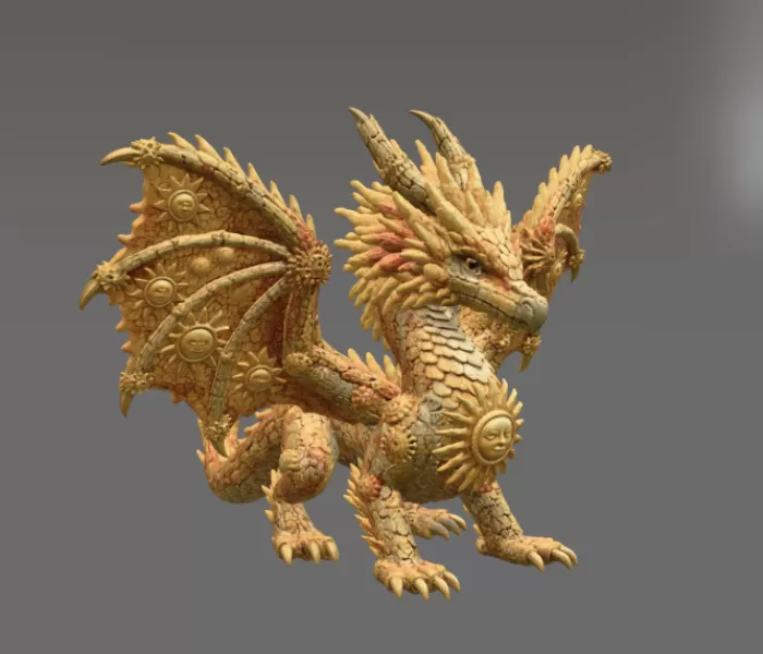 ☀ Sunfire Celestial Dragon STL File for 3D Print - Model preview 9