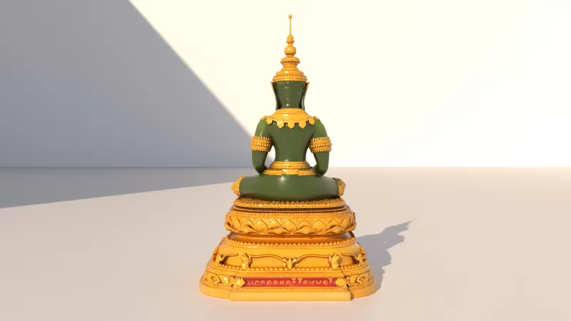 Emerald Thai Buddha - Model preview 4