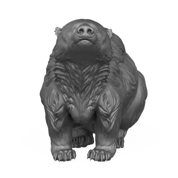 Wild Badger Animal 3D Print Model - Model preview 2
