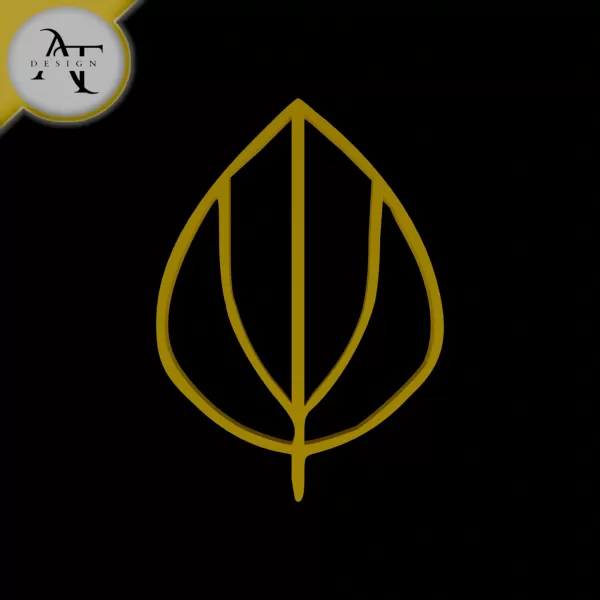 Simple Leaf Symbol - 2D Art - Model preview 1