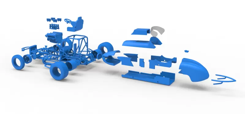 Dirt Silver Crown Champ car Version 2 Scale 1:25 - Model preview 29