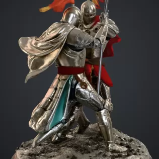 Kämpfende ritter - Model thumbnail 2