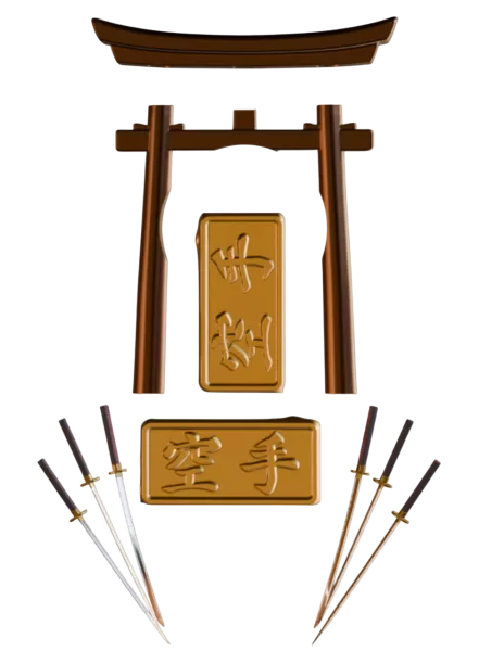 Samurai Karate Trophy – Premium 3D Model - Model preview 13