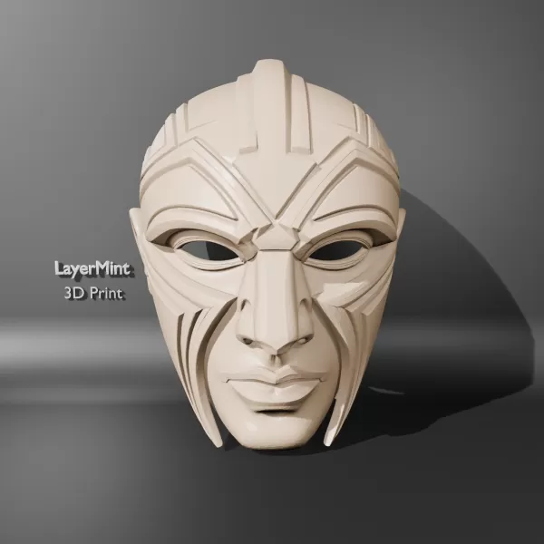 Futuristic Face Mask Sculpture - Model preview 1