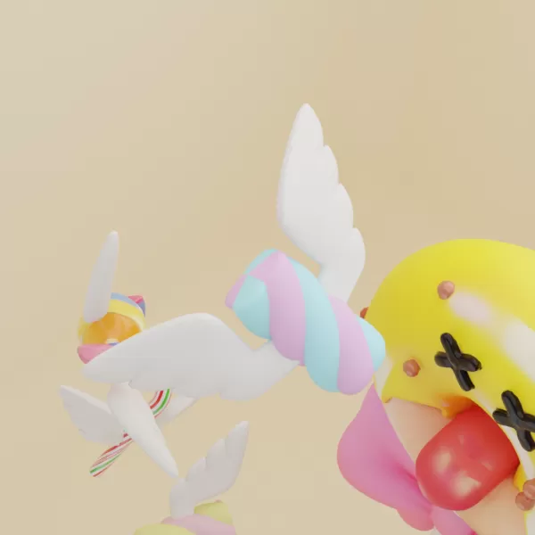 butterfly net with Donut design Candy Catcher with Wings - Model preview 9