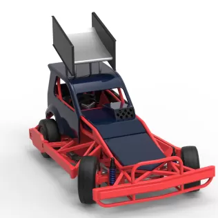 New Zealand Superstock car while turning Version 5 Scale 1:25 - Model thumbnail 26