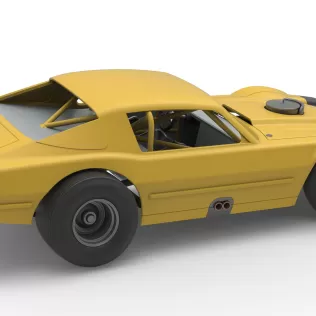 Vintage Dirt late model Race car V2 while turning Scale 1:25 - Model thumbnail 20