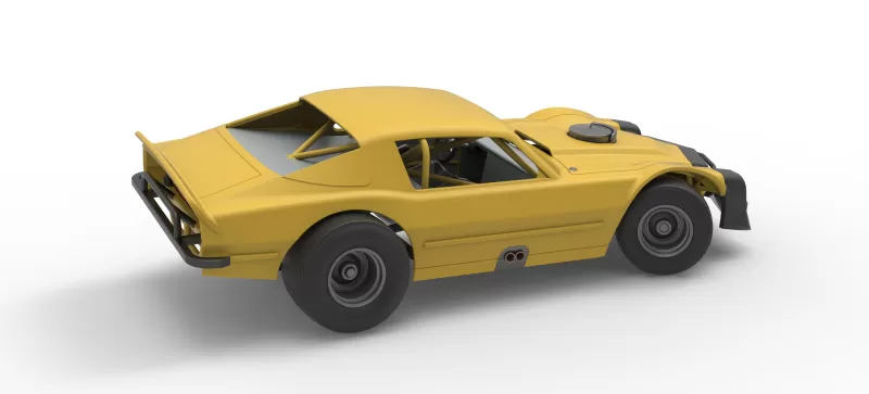 Vintage Dirt late model Race car V2 while turning Scale 1:25 - Model preview 20