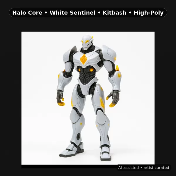 Mecha Heroes Pack – 9 High-Poly Kitbash Characters - Model preview 10