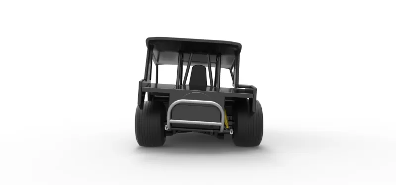 Vintage Dirt Modified stock car V6 while turning Scale 1:25 - Model preview 16