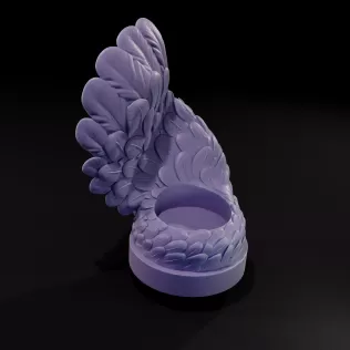 Angelic Wing Incense Burner 3D Printable Model - Model thumbnail 3