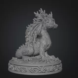 Coral Reef Baby Dragon STL for 3D Print - Model thumbnail 10