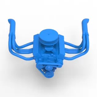 Engine of New Zealand Vintage Stock car Scale 1:25 - Model thumbnail 6