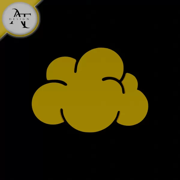 Simple Cloud Symbol - 2D Art - Model preview 1