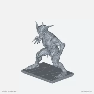 Horned Goblin Warrior - STL - Model thumbnail 2