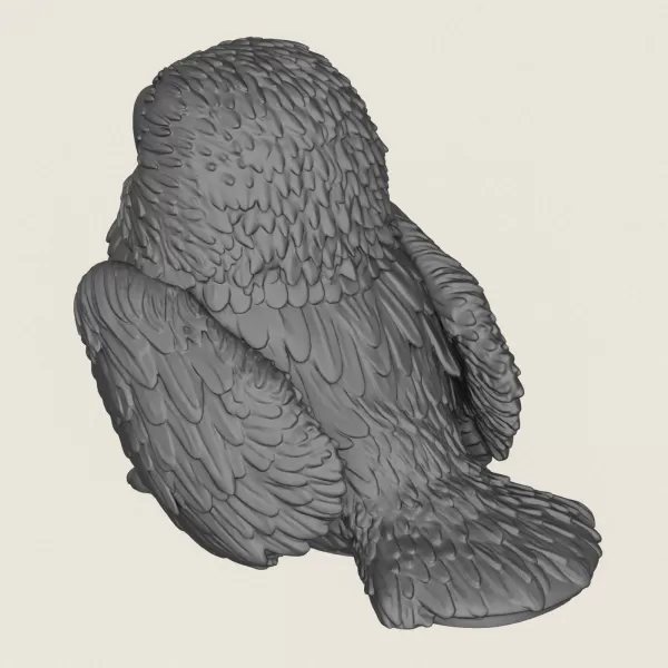 Baby Eagle Statue Print Ready 3D Model - Model preview 6
