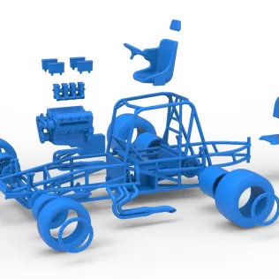 Vintage Pavement Silver Crown Car Base Scale 1:25 - Model thumbnail 28