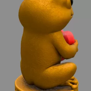 Frog with Heart – STL File | Digital Download - Model thumbnail 5