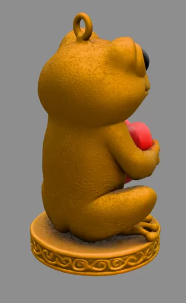 Frog with Heart – STL File | Digital Download - Model preview 5