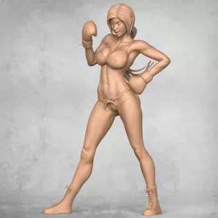 Boxer Woman Statue