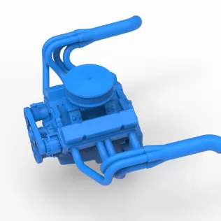 Engine of New Zealand Vintage Stock car Scale 1:25 - Model thumbnail 2