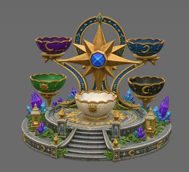 Astral Constellation Offering Sanctuary STL File for 3D Print - Model preview 7