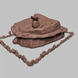 Stone Age Cartoon House 2 #RoZ - Model thumbnail 5