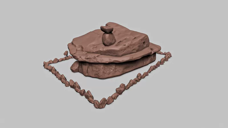 Stone Age Cartoon House 2 #RoZ - Model preview 5