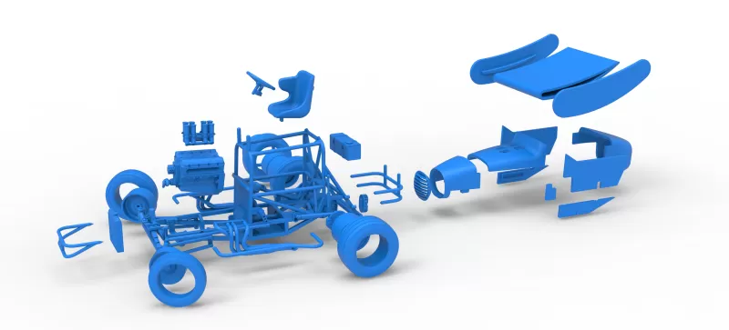Vintage Winged Supermodified for Dirt while turning V2 1:25 - Model preview 28