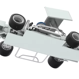 Supermodified front engine Winged race car V4 Scale 1:25 - Model thumbnail 3