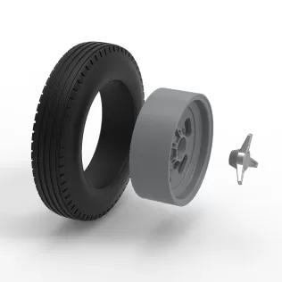 Front wheel of Vintage Champ car Version 1 Scale 1:25 - Model thumbnail 9