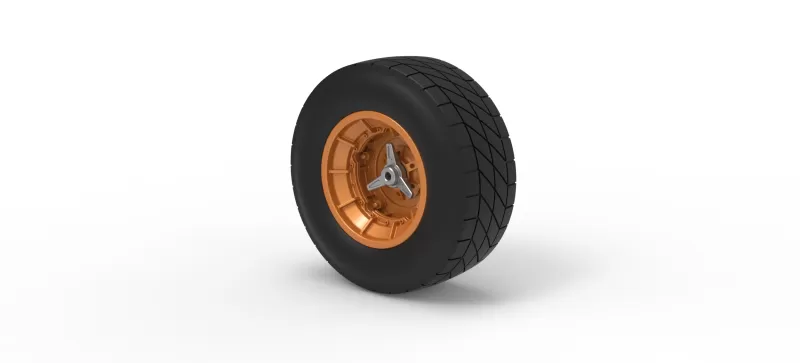 Wheel of Vintage Dirt race car V7 Scale 1:25 - Model preview 7