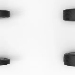 Wheel Set of Dirt Silver Crown Champ car Version 2 Scale 1:25 - Model thumbnail 7