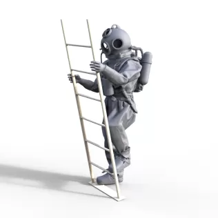 Diver figure for ship model