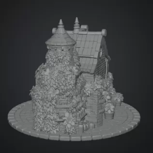 Enchanted Herbalist Cottage STL File for 3D Print - Model thumbnail 11