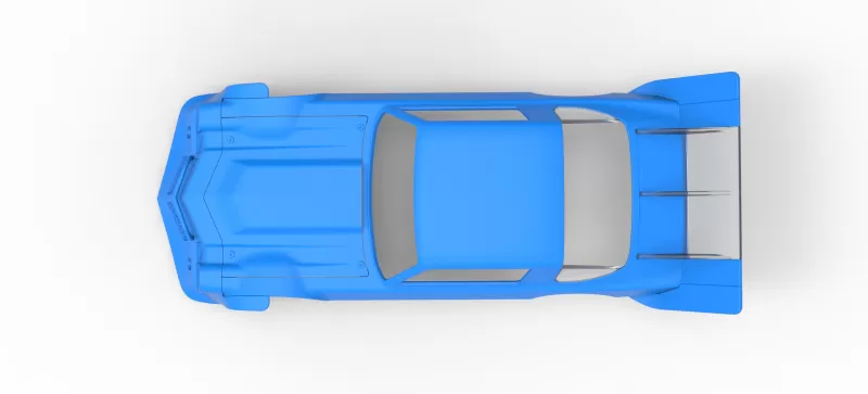Shell of Vintage Dirt late model Race car Version 3 Scale 1:25 - Model preview 10