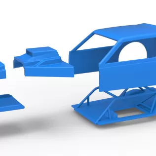 Shell of Vintage Asphalt Modified stock car V8 Scale 1:25 - Model thumbnail 17