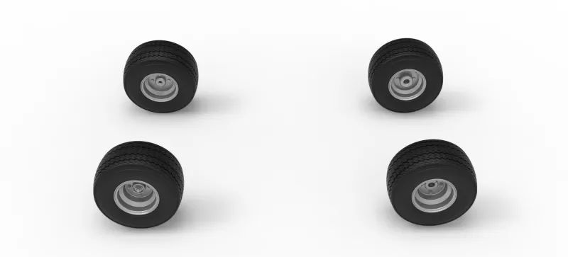 Wheel Set of BriSCA Micro Formula 2 Stock Car Scale 1:16 - Model preview 6