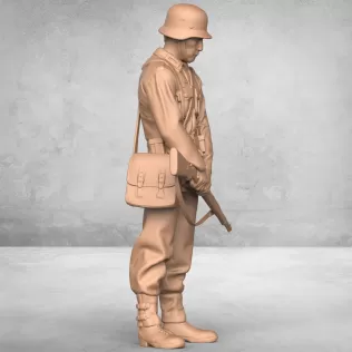 Praying Army Soldier Statue