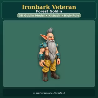Forest Goblin Bundle – Stylized Kitbash High-Poly Character Pack - Model thumbnail 20