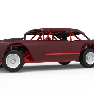 Vintage Dirt Modified stock car V9 while turning Scale 1:25 - Model thumbnail 2