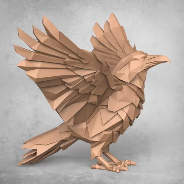 Crow Decorative Statue - Model preview 6