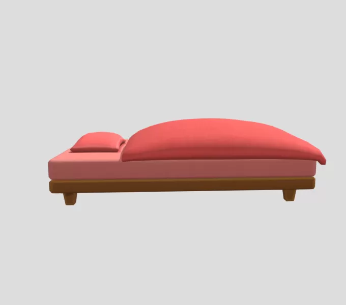 Simple Bed - Model preview 3