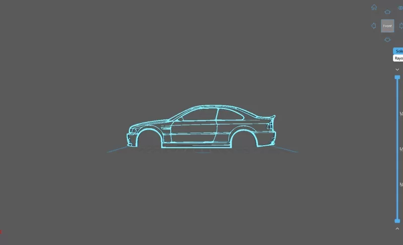 BMW - E46 M3 CSL Wall Art - Model preview 1
