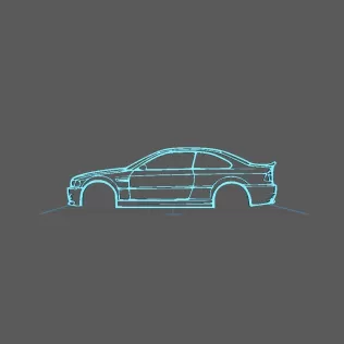 BMW - E46 M3 CSL Wall Art