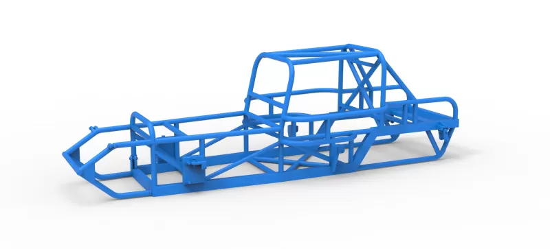 Frame of Vintage Dirt Modified stock car Version 6 Scale 1:25 - Model preview 1