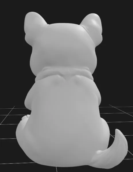 Bulldog Holding a Gift Basket - Model preview 4